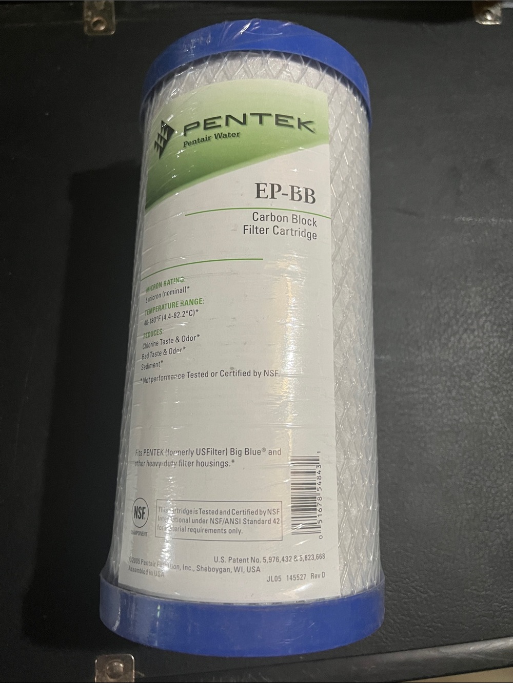 Pentek EP-BB 5 Micron 10 x 4.5 Whole House Carbon Block Water Filter Cartridge